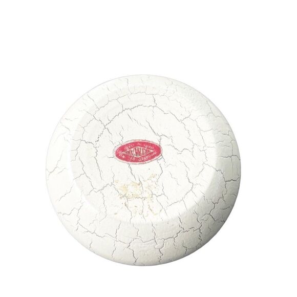 Vintage Italian Wood Crackled Hand Painted Floral & Gold Metal Round Trinket Box - Picture 7 of 8